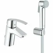 Смеситель для раковины GROHE Start с цепочкой и гигиеническим душем, хром (23123001)