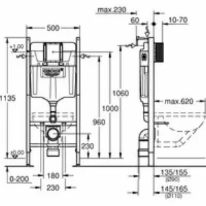 Система инсталляции GROHE Solido 2 в 1 для подвесного унитаза (38939000) Система инсталляции GROHE Solido 2 в 1 для подвесного унитаза (38939000)