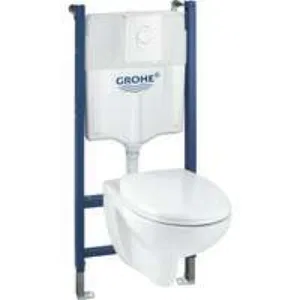 Комплект инсталляции GROHE Solido 4 в 1 с подвесным унитазом и сиденьем (39398000) Комплект инсталляции GROHE Solido 4 в 1 с подвесным унитазом и сиденьем (39398000)