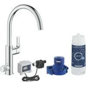 Смеситель для кухонной мойки GROHE Blue Pure Eurosmart с функцией фильтрации, с фильтром в комплекте, хром (30499000) Смеситель для кухонной мойки GROHE Blue Pure Eurosmart с функцией фильтрации, с фильтром в комплекте, хром (30499000)