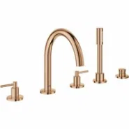 Смеситель для ванны GROHE Atrio двухвентильный, на 5 отверстий, на край ванны, теплый закат глянец (19922DA3)
