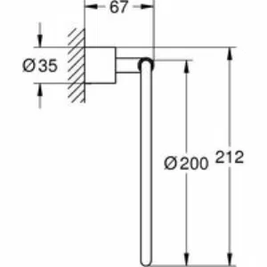 Кольцо для полотенца GROHE Atrio, теплый закат глянец (40307DA3) Кольцо для полотенца GROHE Atrio, теплый закат глянец (40307DA3)