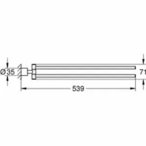 Держатель для полотенца GROHE Atrio двойной, теплый закат глянец (40308DA3) Держатель для полотенца GROHE Atrio двойной, теплый закат глянец (40308DA3)