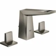 Смеситель для раковины GROHE Allure Brilliant на 3 отверстия, с донным клапаном и низким изливом, темный графит матовый (20342AL0)