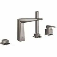 Смеситель для ванны GROHE Allure Brilliant на 4 отверстия, на край ванны, темный графит глянец (19787A01)
