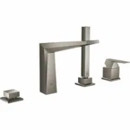 Смеситель для ванны GROHE Allure Brilliant на 4 отверстия, на край ванны, темный графит матовый (19787AL1)