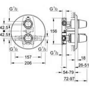 Внешняя часть термостат для ванны GROHE Grohtherm 3000, хром (19253000) Внешняя часть термостат для ванны GROHE Grohtherm 3000, хром (19253000)