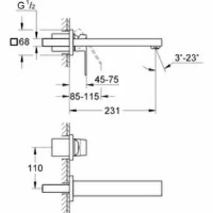 Внешняя часть смесителя для раковины GROHE Eurocube на 2 отверстия, M-Size, темный графит матовый (23447AL0) Внешняя часть смесителя для раковины GROHE Eurocube на 2 отверстия, M-Size, темный графит матовый (23447AL0)