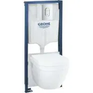 Комплект инсталляции GROHE Solido 5 в 1 с подвесным унитазом Euro Ceramic и сиденьем (39702000)