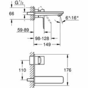 Внешняя часть смесителя для раковины GROHE Lineare на 2 отверстия, темный графит матовый (19409AL1) Внешняя часть смесителя для раковины GROHE Lineare на 2 отверстия, темный графит матовый (19409AL1)