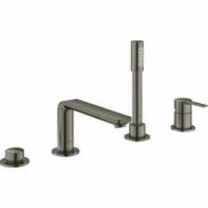 Смеситель для ванны GROHE Lineare на 4 отверстия, на край ванны, темный графит матовый (19577AL1) Смеситель для ванны GROHE Lineare на 4 отверстия, на край ванны, темный графит матовый (19577AL1)