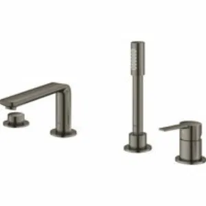 Смеситель для ванны GROHE Lineare на 4 отверстия, на край ванны, темный графит матовый (19577AL1) Смеситель для ванны GROHE Lineare на 4 отверстия, на край ванны, темный графит матовый (19577AL1)