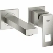 Внешняя часть смесителя для раковины GROHE Eurocube на 2 отверстия, S-Size, суперсталь (19895DC0)