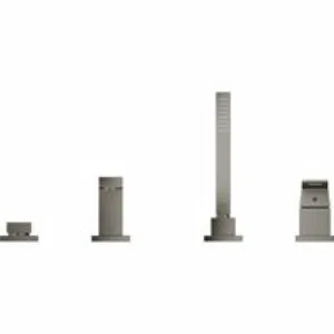 Смеситель для ванны GROHE Eurocube на 4 отверстия, на край ванны, темный графит матовый (19897AL1) Смеситель для ванны GROHE Eurocube на 4 отверстия, на край ванны, темный графит матовый (19897AL1)