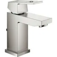 Смеситель для раковины GROHE Eurocube с донным клапаном, суперсталь (23127DC0)