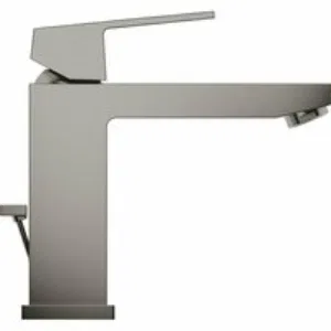 Смеситель для раковины GROHE Eurocube с донным клапаном, темный графит матовый (23445AL0) Смеситель для раковины GROHE Eurocube с донным клапаном, темный графит матовый (23445AL0)