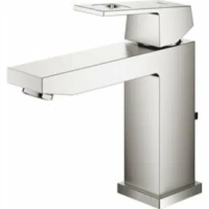 Смеситель для раковины GROHE Eurocube с донным клапаном, суперсталь (23445DC0) Смеситель для раковины GROHE Eurocube с донным клапаном, суперсталь (23445DC0)
