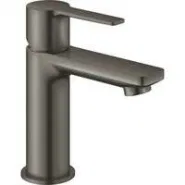 Смеситель для раковины GROHE Lineare с нажимным донным клапаном, темный графит матовый (23791AL1)