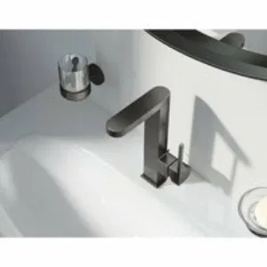Смеситель для раковины GROHE Plus с донным клапаном и вытяжным изливом, темный графит матовый (23843AL3) Смеситель для раковины GROHE Plus с донным клапаном и вытяжным изливом, темный графит матовый (23843AL3)