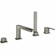 Смеситель для ванны GROHE Plus на 4 отверстия, на край ванны, темный графит матовый (29307AL3)