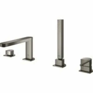Смеситель для ванны GROHE Plus на 4 отверстия, на край ванны, темный графит матовый (29307AL3) Смеситель для ванны GROHE Plus на 4 отверстия, на край ванны, темный графит матовый (29307AL3)