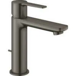 Смеситель для раковины GROHE Lineare с донным клапаном, S-Size, темный графит матовый (32114AL1) Смеситель для раковины GROHE Lineare с донным клапаном, S-Size, темный графит матовый (32114AL1)