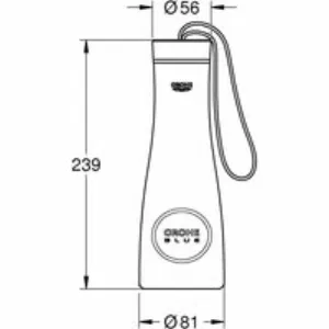 Бутылка для воды из нержавеющей стали GROHE Blue, темный графит матовый (40848AL0) Бутылка для воды из нержавеющей стали GROHE Blue, темный графит матовый (40848AL0)