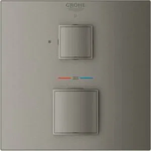 Внешняя часть термостата для душа GROHE Grohtherm Cube на 1 потребителя, темный графит матовый (24153AL0) Внешняя часть термостата для душа GROHE Grohtherm Cube на 1 потребителя, темный графит матовый (24153AL0)