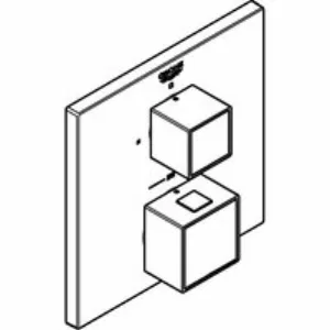 Внешняя часть термостата для душа GROHE Grohtherm Cube на 1 потребителя, суперсталь (24153DC0) Внешняя часть термостата для душа GROHE Grohtherm Cube на 1 потребителя, суперсталь (24153DC0)