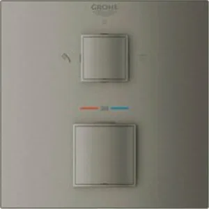 Внешняя часть термостата для душа GROHE Grohtherm Cube на 2 потребителя, темный графит матовый (24154AL0) Внешняя часть термостата для душа GROHE Grohtherm Cube на 2 потребителя, темный графит матовый (24154AL0)