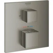 Внешняя часть термостата для ванны GROHE Grohtherm Cube на 2 потребителя, темный графит матовый (24155AL0)