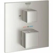 Внешняя часть термостата для ванны GROHE Grohtherm Cube на 2 потребителя, суперсталь (24155DC0)