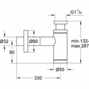 Сифон для раковины GROHE 1 1/4, никель глянец (28912BE0) Сифон для раковины GROHE 1 1/4, никель глянец (28912BE0)