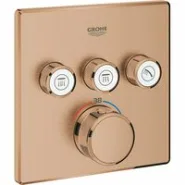 Внешняя часть термостата для душа GROHE Grohtherm SmartControl на 3 потребителя, квадратная, теплый закат матовый (29126DL0)