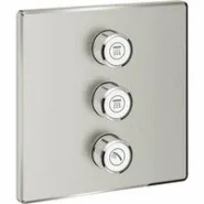 Внешняя часть переключателя потоков GROHE Grohtherm SmartControl на 3 положения, квадратная, суперсталь (29127DC0)