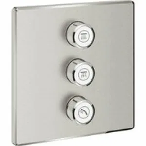 Внешняя часть переключателя потоков GROHE Grohtherm SmartControl на 3 положения, квадратная, суперсталь (29127DC0) Внешняя часть переключателя потоков GROHE Grohtherm SmartControl на 3 положения, квадратная, суперсталь (29127DC0)
