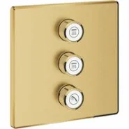Внешняя часть переключателя потоков GROHE Grohtherm SmartControl на 3 положения, квадратная, холодный рассвет матовый (29127GN0)