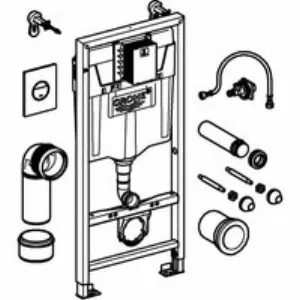 Система инсталляции GROHE Rapid SL для подвесного унитаза (39581000) Система инсталляции GROHE Rapid SL для подвесного унитаза (39581000)