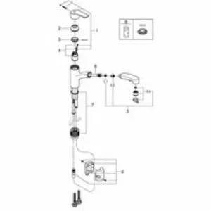 Смеситель для кухни GROHE Start QuickFix с низким вытяжным изливом, хром (30531001) Смеситель для кухни GROHE Start QuickFix с низким вытяжным изливом, хром (30531001)