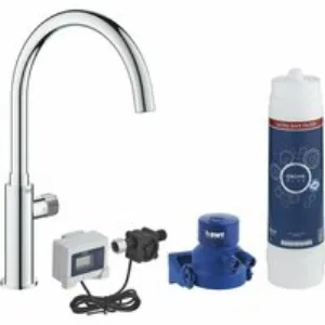 Кран для кухонной мойки GROHE Blue Pure Mono с функцией фильтрации, с фильтром в комплекте, хром (30388000) Кран для кухонной мойки GROHE Blue Pure Mono с функцией фильтрации, с фильтром в комплекте, хром (30388000)