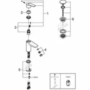 Смеситель для раковины GROHE Eurosmart S-size, хром (23922003) Смеситель для раковины GROHE Eurosmart S-size, хром (23922003)