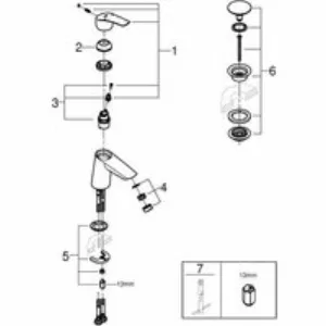 Смеситель для раковины GROHE Eurosmart, S-size, хром (23968003) Смеситель для раковины GROHE Eurosmart, S-size, хром (23968003)
