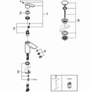 Смеситель для раковины GROHE Eurosmart, S-size, хром (23924003) Смеситель для раковины GROHE Eurosmart, S-size, хром (23924003)