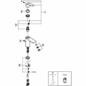 Смеситель для раковины GROHE Eurosmart, S-size, хром (33188003) Смеситель для раковины GROHE Eurosmart, S-size, хром (33188003)