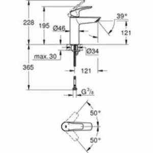 Смеситель для раковины GROHE Eurosmart, M-size, хром (23324003) Смеситель для раковины GROHE Eurosmart, M-size, хром (23324003)