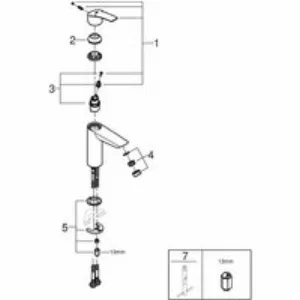 Смеситель для раковины GROHE Eurosmart, M-size, хром (23324003) Смеситель для раковины GROHE Eurosmart, M-size, хром (23324003)
