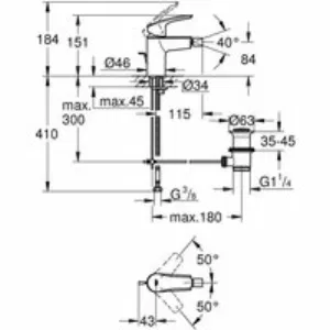 Смеситель для биде GROHE Eurosmart с донным клапаном, S-size, хром (32929003) Смеситель для биде GROHE Eurosmart с донным клапаном, S-size, хром (32929003)