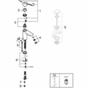 Смеситель для раковины GROHE Eurosmart, S-size, хром (23984003) Смеситель для раковины GROHE Eurosmart, S-size, хром (23984003)