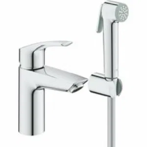 Смеситель для раковины GROHE Eurosmart с гигиеническим душем, S-size, хром (23124003) Смеситель для раковины GROHE Eurosmart с гигиеническим душем, S-size, хром (23124003)