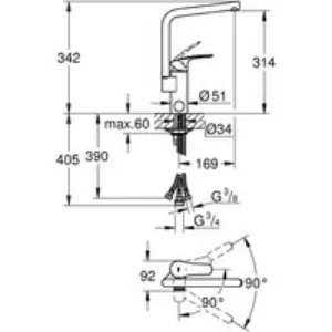 Смеситель для кухни GROHE Eurosmart, хром (31787001) Смеситель для кухни GROHE Eurosmart, хром (31787001)